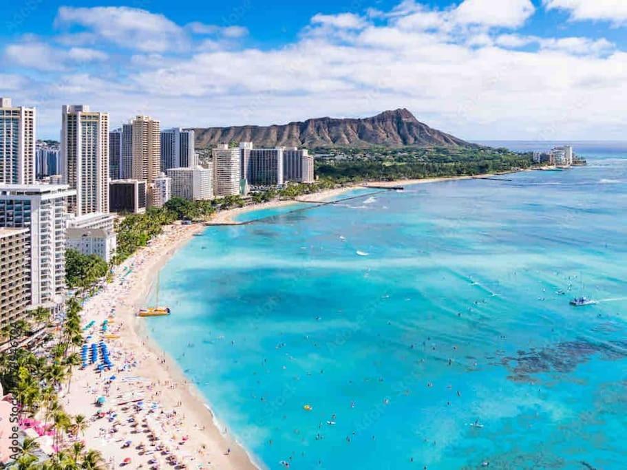 Seashore Waikiki Studio 1 Block From A Beach No Resort Fees Honolulu Eksteriør billede